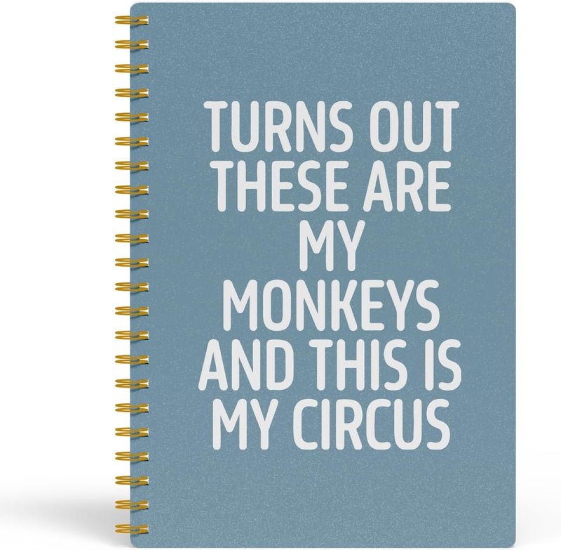 EKGJW Funny Notebooks for Work,Blue Aesthetic Journal, Funny Boss Day Gifts, Boss Gifts for Men Women, Funny Gifts for Boss, Boss Office Decor, Spiral Notebook 5.5x8.3 Inch - Image 1